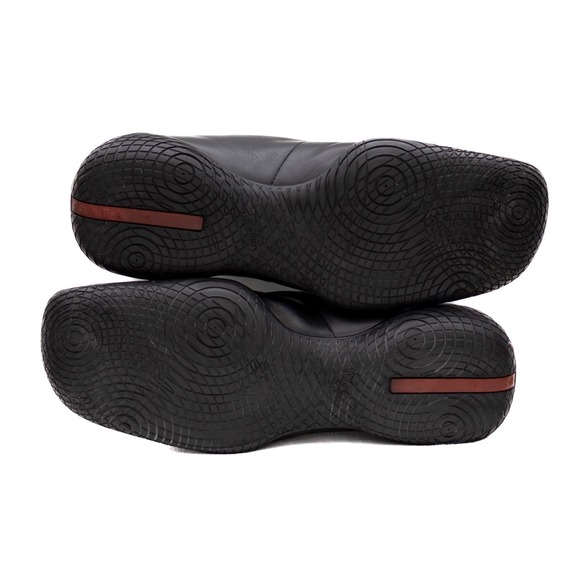 Vintage Men's Prada Sport Linea Rossa Black Leather Mid-Top Sneakers‎ Size US 11 - Picture 6 of 16